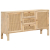 Komoda, 150x40x80 cm, lite drewno mango i naturalna trzcina