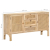 Komoda, 150x40x80 cm, lite drewno mango i naturalna trzcina