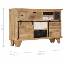 Szafka, 140x38x90 cm, lite drewno mango
