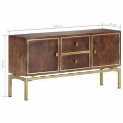 Szafka, 120x29x60 cm, lite drewno mango