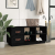 Szafka na buty, czarna, 100x34x45 cm, lite drewno sosnowe