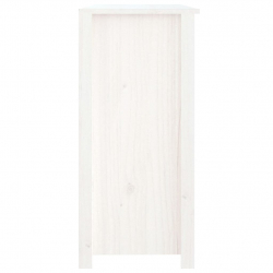 Komoda, biała, 100x35x74 cm, lite drewno sosnowe