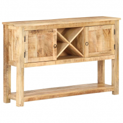 Komoda, 120x30x76 cm, surowe drewno mango