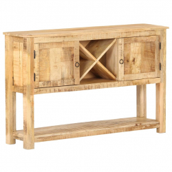 Komoda, 120x30x76 cm, surowe drewno mango