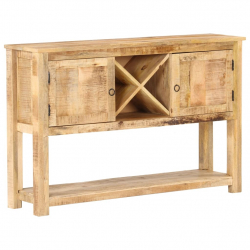 Komoda, 120x30x76 cm, surowe drewno mango
