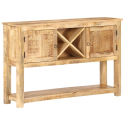 Komoda, 120x30x76 cm, surowe drewno mango