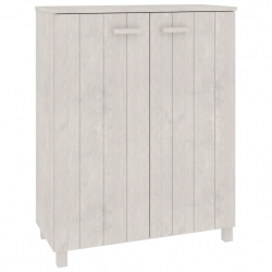Szafka na buty, biała, 85x40x108 cm, lite drewno sosnowe