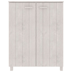 Szafka na buty, biała, 85x40x108 cm, lite drewno sosnowe