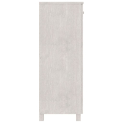 Szafka na buty, biała, 85x40x108 cm, lite drewno sosnowe