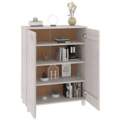 Szafka na buty, biała, 85x40x108 cm, lite drewno sosnowe