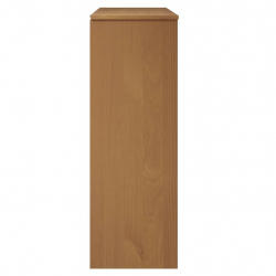 Nadstawka MOLDE, brązowa, 90x35x100 cm, lite drewno sosnowe