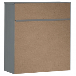 Nadstawka MOLDE, szara, 90x35x100 cm, lite drewno sosnowe
