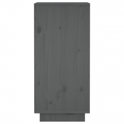 Szafki, 2 szt., szare, 31,5 x 34 x 75 cm, lite drewno sosnowe