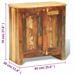 Dwudrzwiowa szafka vintage z odzyskanego drewna