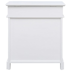 Szafka na buty, biała, 50 x 28 x 58 cm, drewno paulownia