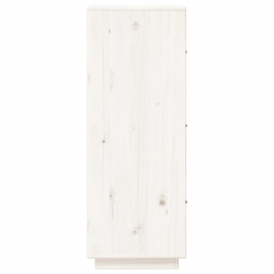 Szafka, biała, 34x40x108,5 cm, lite drewno sosnowe