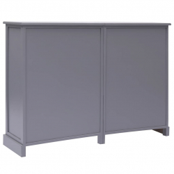 Komoda z 10 szufladami, szara, 113 x 30 x 79 cm, drewniana