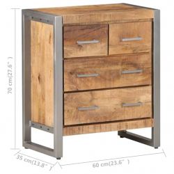 Szafka, 60x35x70 cm, surowe drewno mango