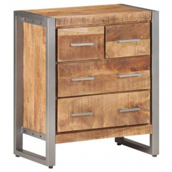 Szafka, 60x35x70 cm, surowe drewno mango