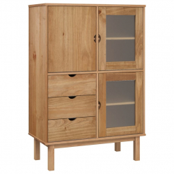 Szafka, 85x43x125 cm, lite drewno sosnowe
