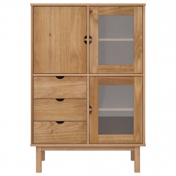 Szafka, 85x43x125 cm, lite drewno sosnowe