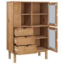 Szafka, 85x43x125 cm, lite drewno sosnowe
