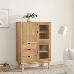 Szafka, 85x43x125 cm, lite drewno sosnowe