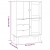 Szafka, 85x43x125 cm, lite drewno sosnowe
