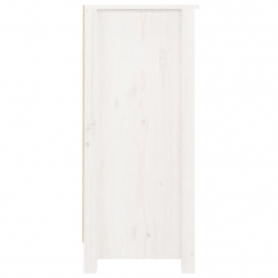 Szafki, 2 szt., białe 40x35x80 cm, lite drewno sosnowe
