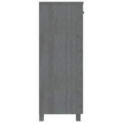 Szafka na buty, ciemnoszara 85x40x108 cm, lite drewno sosnowe