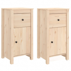 Szafki, 2 szt., 40x35x80 cm, lite drewno sosnowe