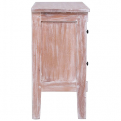 Komoda z 2 szufladami, 90x30x60 cm, lite drewno mahoniowe