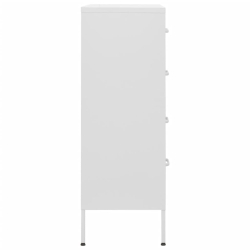 Szafka z szufladami, biała, 80x35x101,5 cm, stalowa