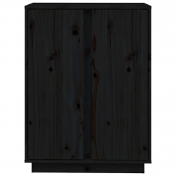 Szafka, czarna, 60x35x80 cm, lite drewno sosnowe
