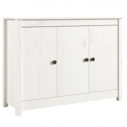 Szafka, biała, 100x35x74 cm, lite drewno sosnowe