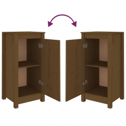 Szafki, 2 szt., miodowy brąz 40x35x80 cm, lite drewno sosnowe