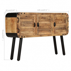 Szafka z litego drewna mango, 120 x 30 x 76 cm