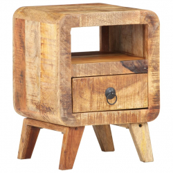 Szafka nocna, 30x30x41 cm, surowe drewno mango
