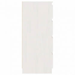 Szafka boczna, biała, 60x36x84 cm, lite drewno sosnowe