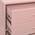 Szafka z szufladami, różowa, 80x35x101,5 cm, stalowa