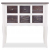 Konsola - komoda z 6 szufladami, drewniana, brązowo-biała