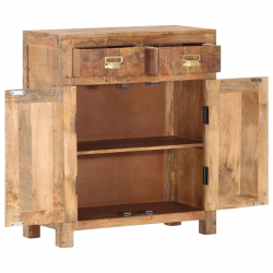 Szafka, 65 x 30 x 75 cm, lite, surowe drewno mango