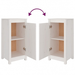 Szafka, biała, 40x35x80 cm, lite drewno sosnowe