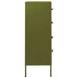 Szafka z szufladami, oliwkowozielona, 80x35x101,5 cm, stalowa