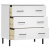 Komoda OSLO z 3 szufladami, biała, 77x40x79,5 cm, lite drewno