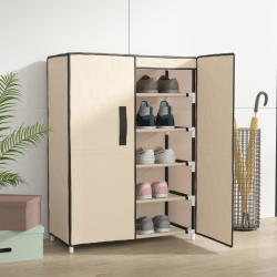 Szafka na buty, kremowa, 60x28x90 cm, materiałowa