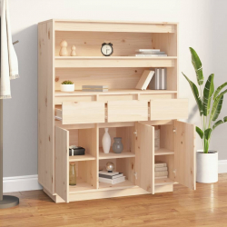 Szafka, 89x40x116,5 cm, lite drewno sosnowe