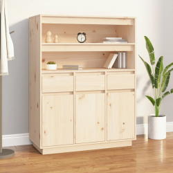 Szafka, 89x40x116,5 cm, lite drewno sosnowe