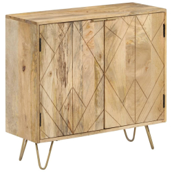 Szafka, 80x30x75 cm, lite drewno mango