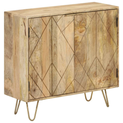 Szafka, 80x30x75 cm, lite drewno mango